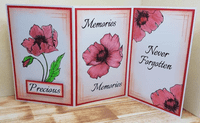 Pink Frog Crafts Precious Poppies A5 Clear Stamp Set