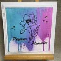 Pink Frog Crafts Precious Poppies A5 Clear Stamp Set