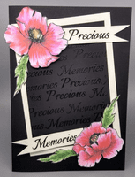 Pink Frog Crafts Precious Poppies A5 Clear Stamp Set