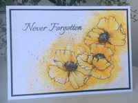 Pink Frog Crafts Precious Poppies A5 Clear Stamp Set