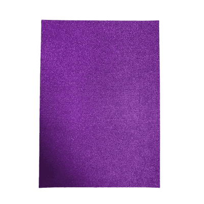 Pink Frog Crafts Purple Non-Shed Glitter A4 Card 225gsm