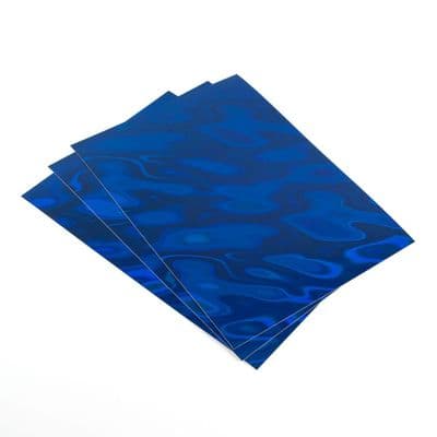 Pink Frog Crafts Royal Blue Satin Gloss Card 240gsm 3 A4 Sheets