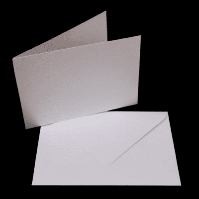 Pink Frog Crafts Seconds C6 Landscape Wedding Ivory Cards & Envelopes 20 Pack - BOGOF