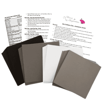Pink Frog Crafts Size 8 Memory Folio Kit - Monochrome Collection