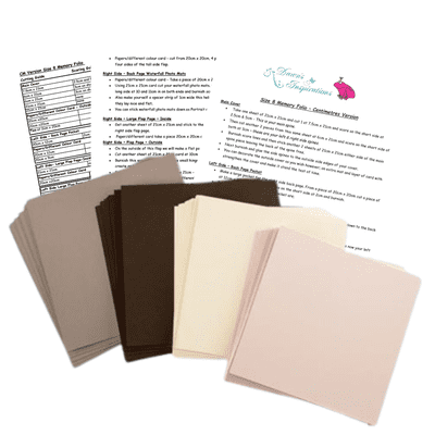 Pink Frog Crafts Size 8 Memory Folio Kit - Neutral Collection