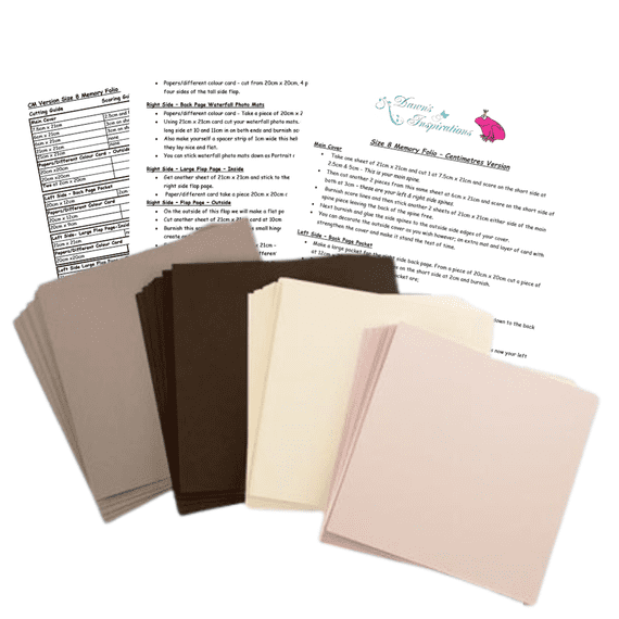 Pink Frog Crafts Size 8 Memory Folio Kit - Neutral Collection