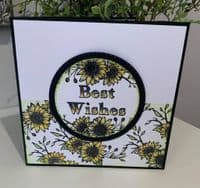 Pink Frog Crafts Sunflower Wishes A5 Clear Stamp Set