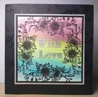 Pink Frog Crafts Sunflower Wishes A5 Clear Stamp Set