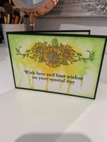 Pink Frog Crafts Sunflower Wishes A5 Clear Stamp Set