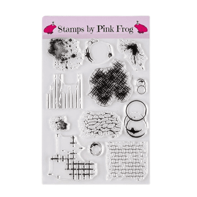 Pink Frog Crafts Textures 3 A5 Clear Stamp Set
