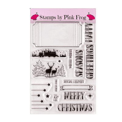 Pink Frog Crafts Ticket Express A5 Clear Stamp Set