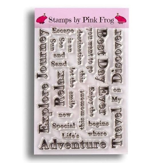 Pink Frog Crafts Time To Travel A5 Clear Stamp Set