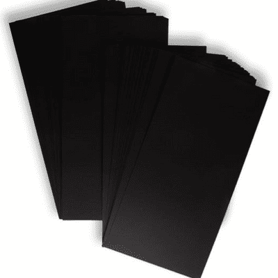 Pink Frog Crafts True Black Unscored Card 280gsm 20cm x 40cm