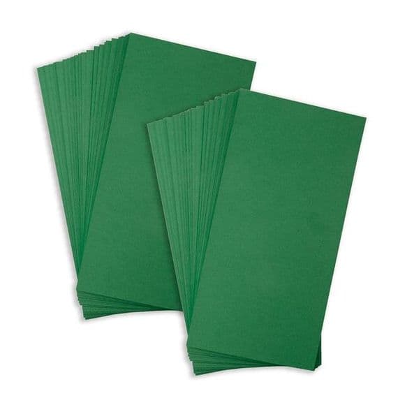 Pink Frog Crafts True Green Unscored Card 290gsm 13cm x 26cm