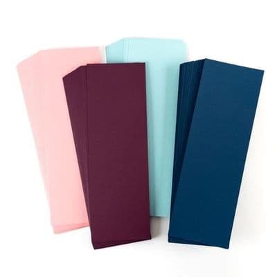 Pink Frog Crafts True Mixed 12cm x 36cm Unscored Card Pack - Pink/Purple/Light Blue/Dark Blue