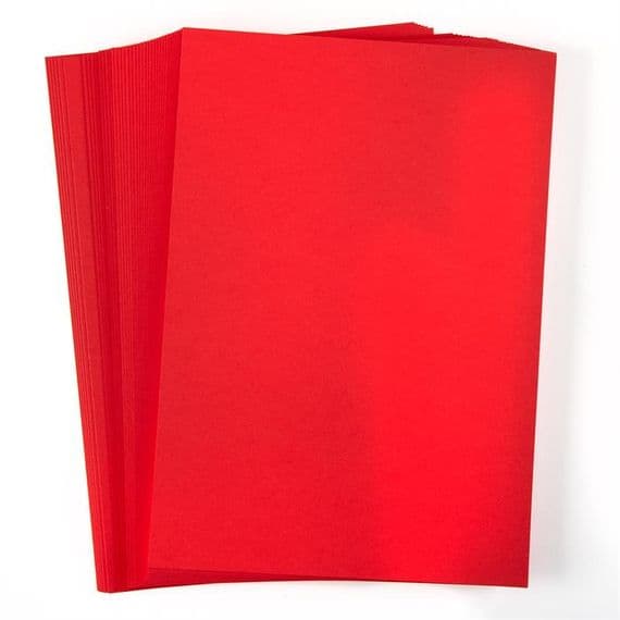 Pink Frog Crafts True Red A4 Card 290gsm