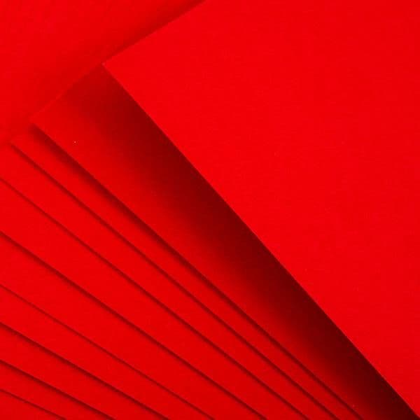 Pink Frog Crafts True Red Card 290gsm 20 A3 Sheets