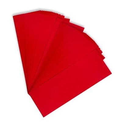 Pink Frog Crafts True Red Unscored Card 290gsm 15cm x 42cm