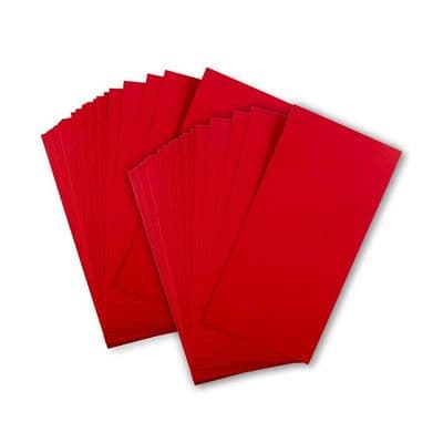 Pink Frog Crafts True Red Unscored Card 290gsm 50 15cm x 30cm Sheets