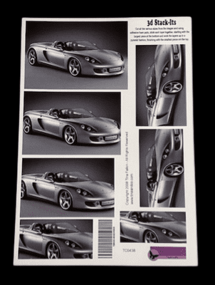 Silver Sports Car 3D Stackers By Tina and Co - BOGOF