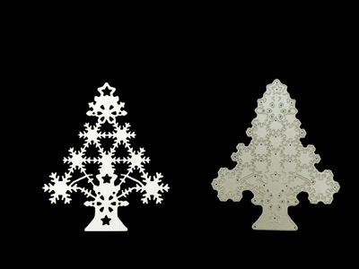 Small Snowflake Christmas Tree Die By Britannia Dies