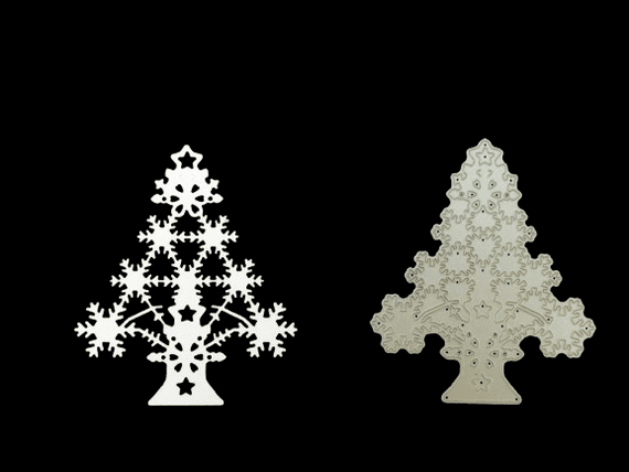 Small Snowflake Christmas Tree Die By Britannia Dies