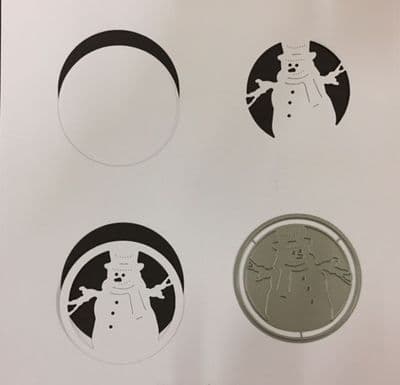Snowman - Cut In or Cut Out Dies By Britannia Dies