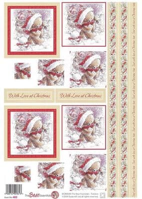 The Bear Essentials Christmas Die-Cut Twisted Pyramage 403