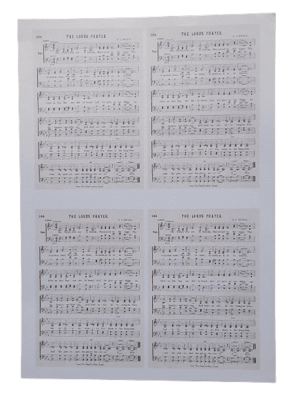 The Lords Prayer Music Background Paper 160gsm 1 A4 Sheet