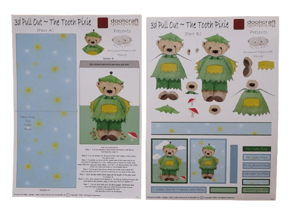 The Tooth Pixie 3D Pull Out Decoupage By Doolicraft