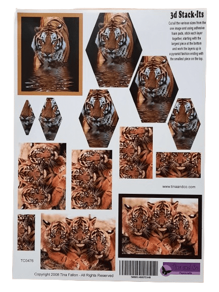 Tigers 3D Stackers By Tina and Co - BOGOF