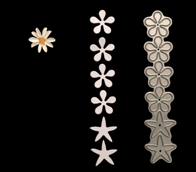 Tiny Multi-flower Rose Die By Britannia Dies