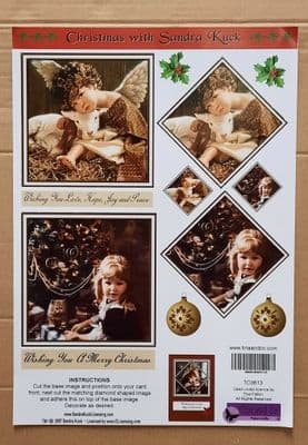 Vintage Christmas Diamond Stacker Decoupage By Tina and Co
