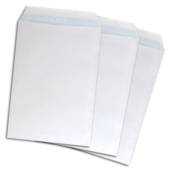 White C4 Self Seal Non Window Envelopes 100gsm
