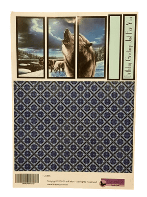 Wolf 3D Triptych By Tina and Co