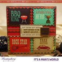 World's Greatest - It's A Man's World Luxury Topper Set By Hunkydory