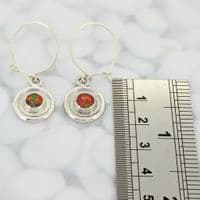 6mm Opal cabochon sterling silver earrings