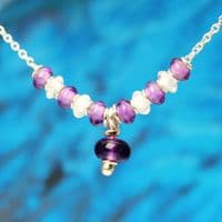 Amethyst drop necklace