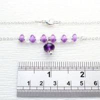 Amethyst drop necklace