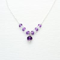 Amethyst drop necklace