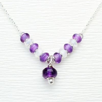 Amethyst drop necklace