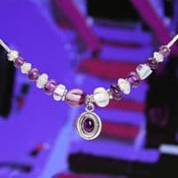 Amethyst necklace, handmade with various Amethyst gemstones.
