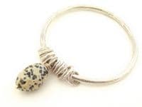 Dalmatian jasper drop bangle