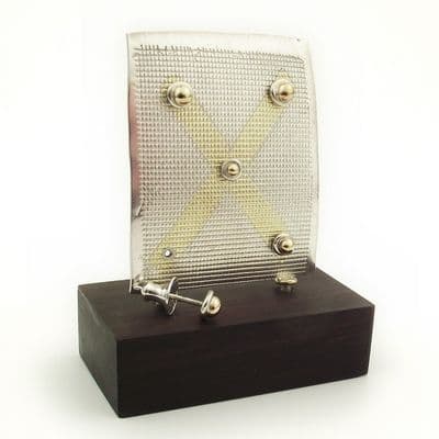 Gold X earring stand