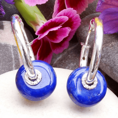 Lapis Lazuli sleeper earrings
