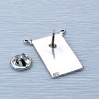 Owl brooch pin,  sterling silver