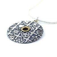 Oxidised domed silver earrings