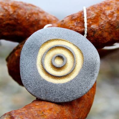 Pebble Pendant, Fossil.  Inspired by nature