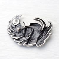 Pegasus horse brooch sculptural design solid sterling silver