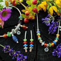 Silver and gemstone earrings, Arc multi-coloured, lapis, carnelian earrings, medium size 6A